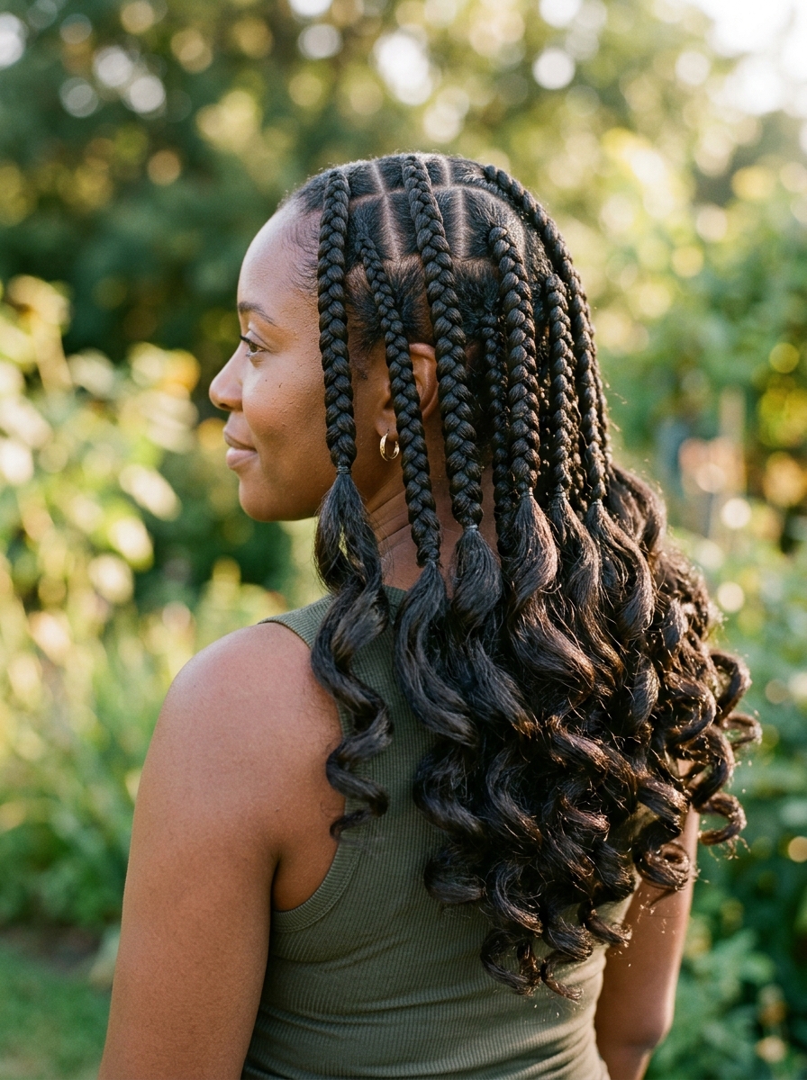 Jumbo French Curl Braids als Braids mit Locken Inspiration 2026